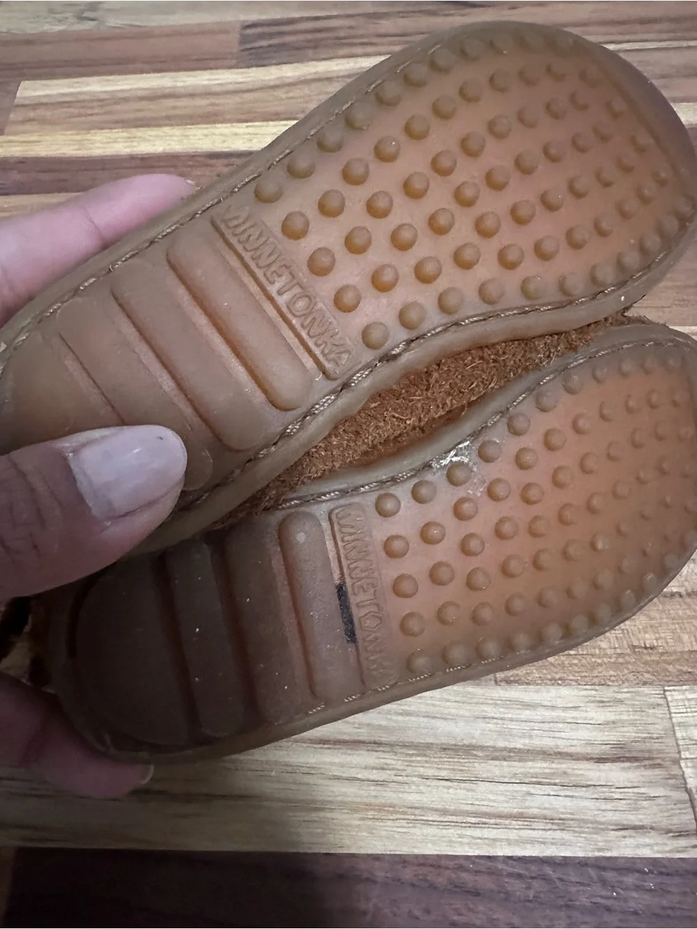 Minnetonka Kids Suede Fringe Moccasins - Brown kids size 9 toddler